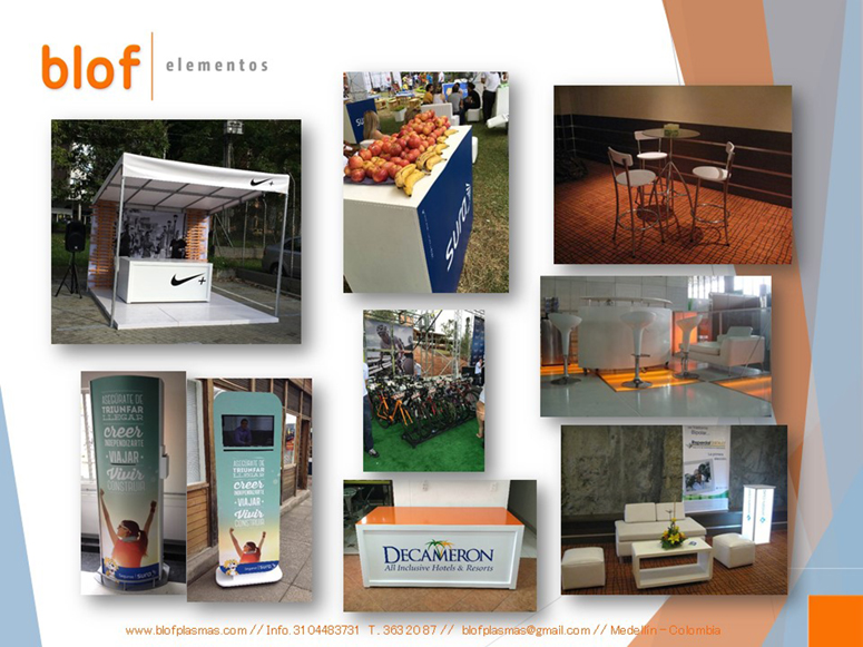Blof plasmas · Alquiler TV Plasmas · Alquiler Mobiliario · Stands· Medellin, Colombia